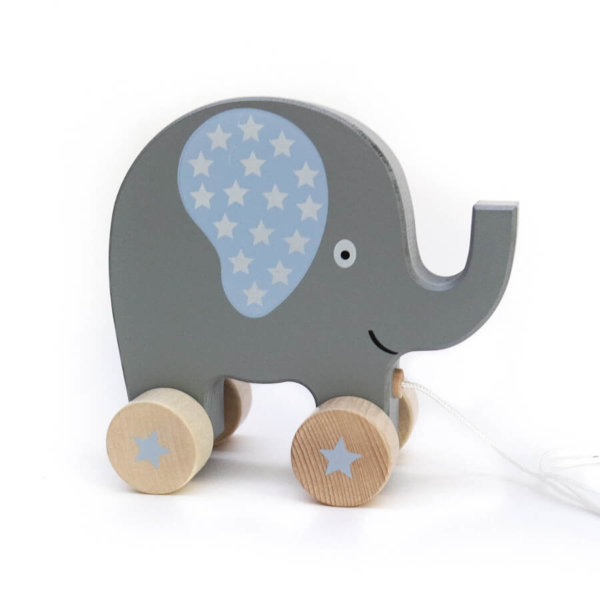 Nachziehtier Elefant blau B-Ware