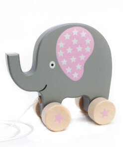 Nachziehtier Elefant rosa