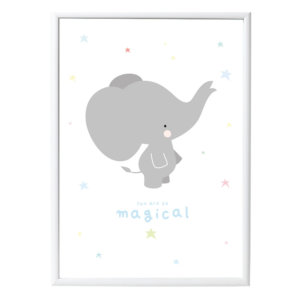 Poster Elefant grau
