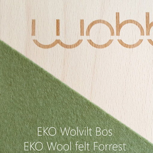 Wobbelboard transparent lackiert, Filz grün - Image 2