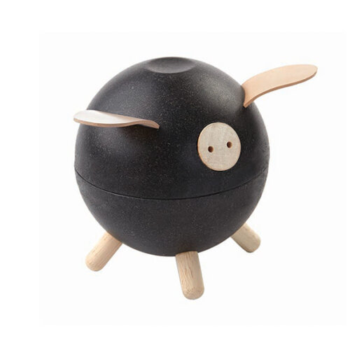 Plan Toys - Spardose Schwein schwarz