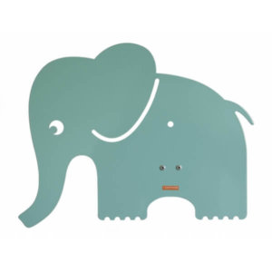 Wandlampe Elefant, pastell blau