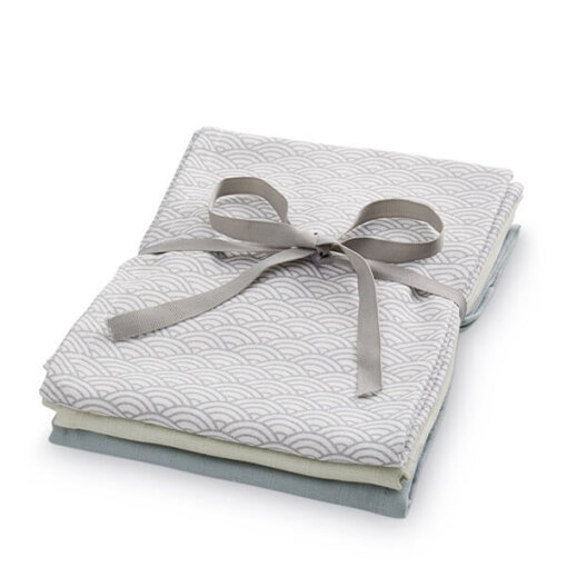 Mulltuch 3er Set grau