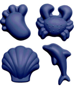 Sandformen, 4 Stück im Netz blau