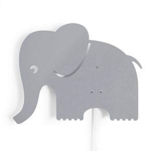 Wandlampe Elefant, grau