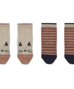 Liewood - Socken Katze + Streifen 2er Set