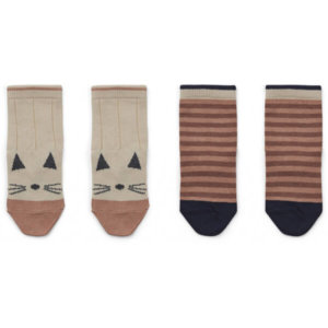 Liewood - Socken Katze + Streifen 2er Set