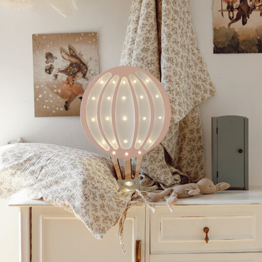Little Lights - Lampe aus Holz Heißluftballon, verschieden Farben - Image 4