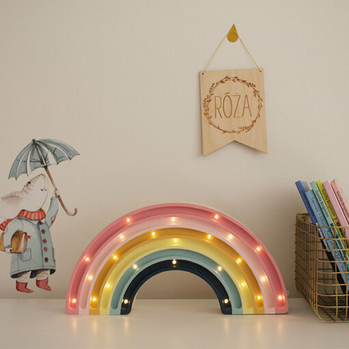 Little Lights - Lampe aus Holz Regenbogen, verschieden Farben - Image 2