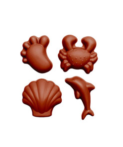 Scrunch - Sandformen, 4 Stück im Netz rost