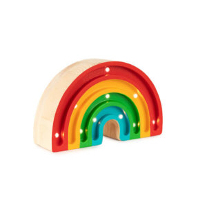 Little Lights - Lampe aus Holz Mini Regenbogen Bunt