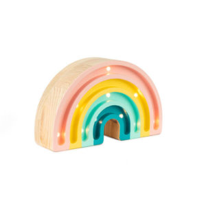 Little Lights - Lampe aus Holz Mini Regenbogen Pastell