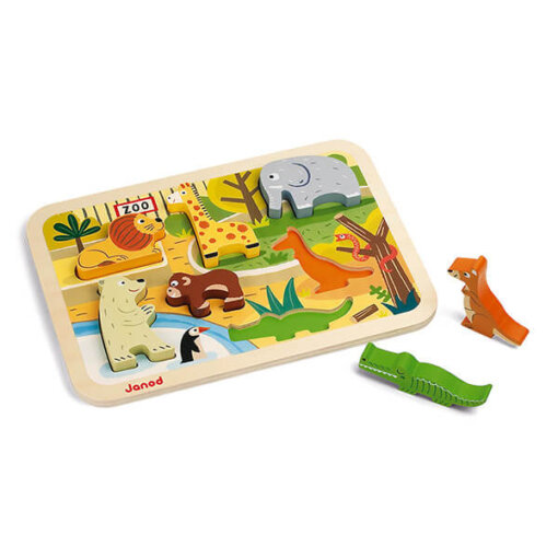 Janod - Holzpuzzle Zoo
