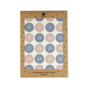 Ava&Yves - 24 Adventskalender-Sticker rosa-blau