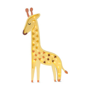 Little Lights - Lampe aus Holz Giraffe gelb