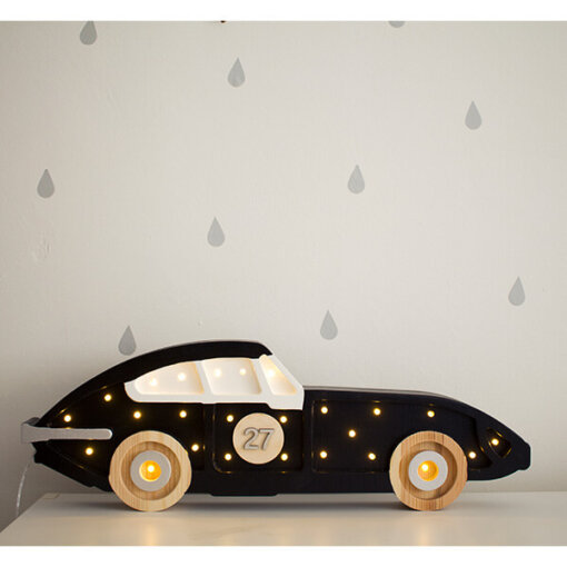 Little Lights - Lampe aus Holz Rennauto schwarz - Image 2