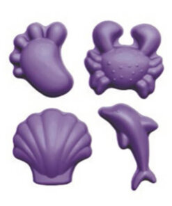 Scrunch - Sandformen, 4er Set dunkellila