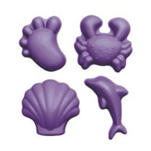 Scrunch - Sandformen, 4er Set dunkellila