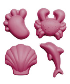 Scrunch - Sandformen, 4er Set kirsche