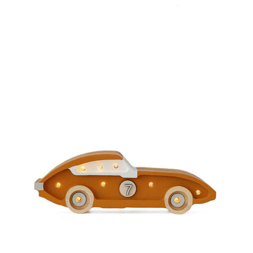 Little Lights - Lampe Rennwagen, klein senfgelb