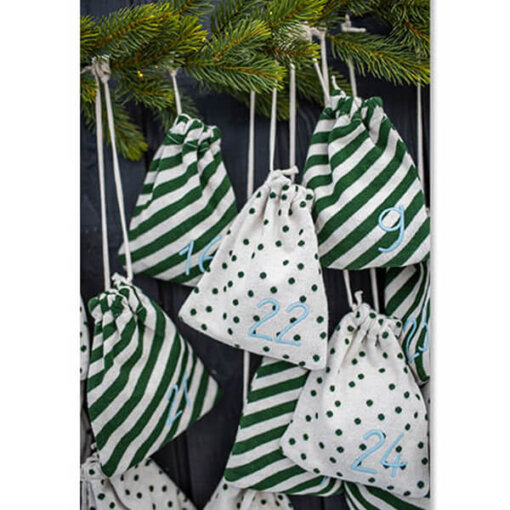 Ava&Yves - Adventssäckchen grün/weiss/blau - Image 2