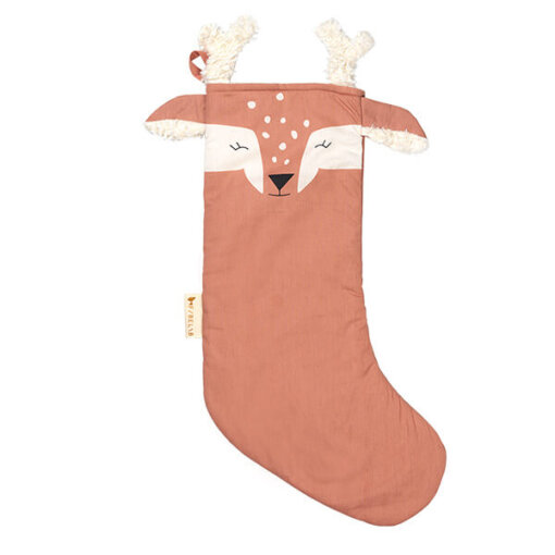 Fabelab - Weihnachtsstrumpf Rentier, altrosa
